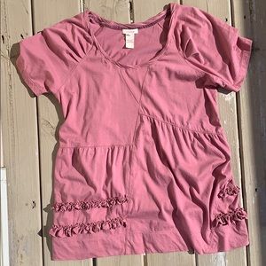 Sundance Tunic | asymmetrical hem | dusty pink | L